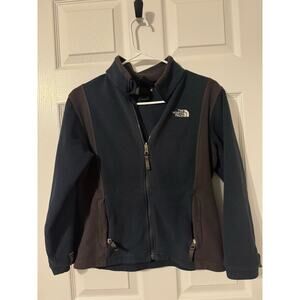 The North Face Boys Blue and Gray Fleece Full Zip Jacket Boys Sz: Medium